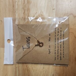 Taurus Necklace Zodiac Goldtone